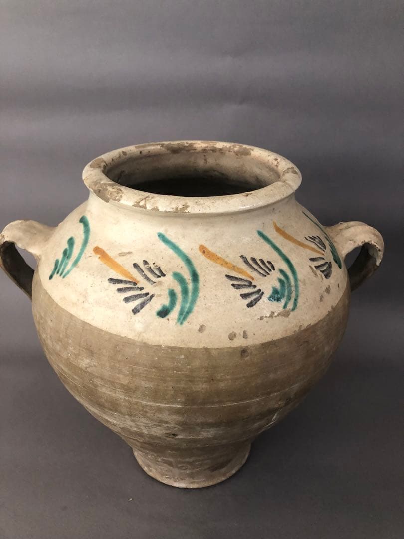 スペイン骨董 両耳壺 花瓶 アンティーク