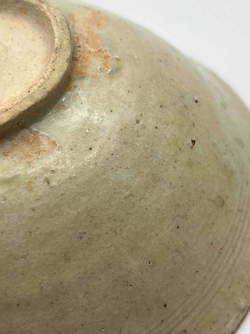 北宋時代 定窯 白釉模印花文茶碗 青磁 【旧家蔵出し】 影青(D-92