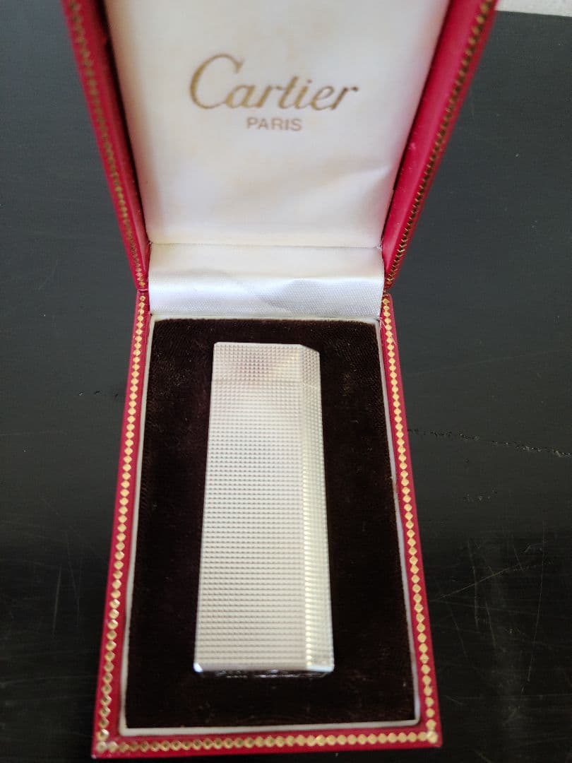 Cartier シルバーライター 専用ケース付き 五角形