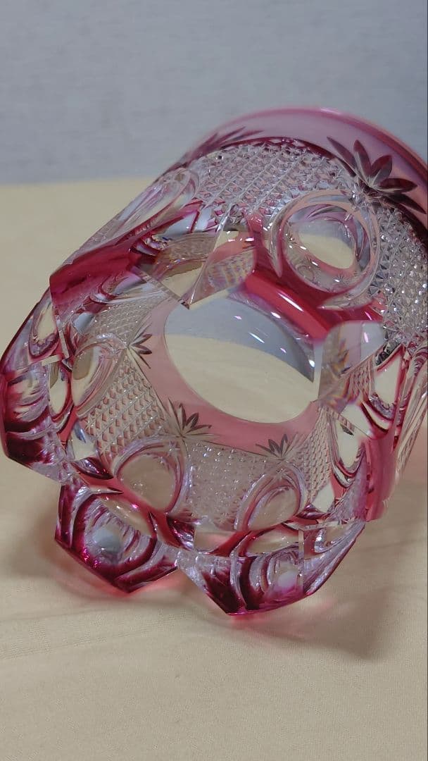 江戸切子 伝統工芸士 篠崎清一 ペアロックグラス 共箱