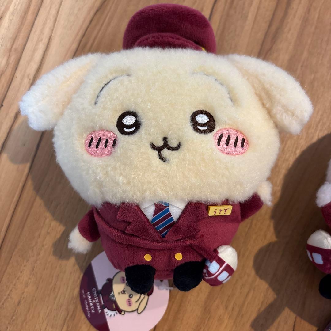 阪急電車なほわほわぬいぐるみS ちいかわ&うさぎ2体セット　（バッジ付き）