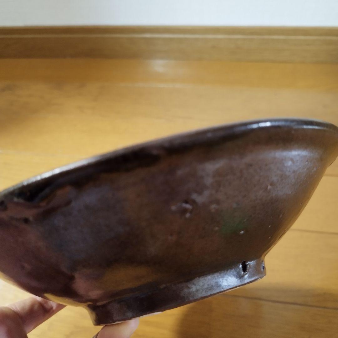 沖縄の人間国宝 伝・金城次郎 双魚文の大きめ飾り皿 無銘の