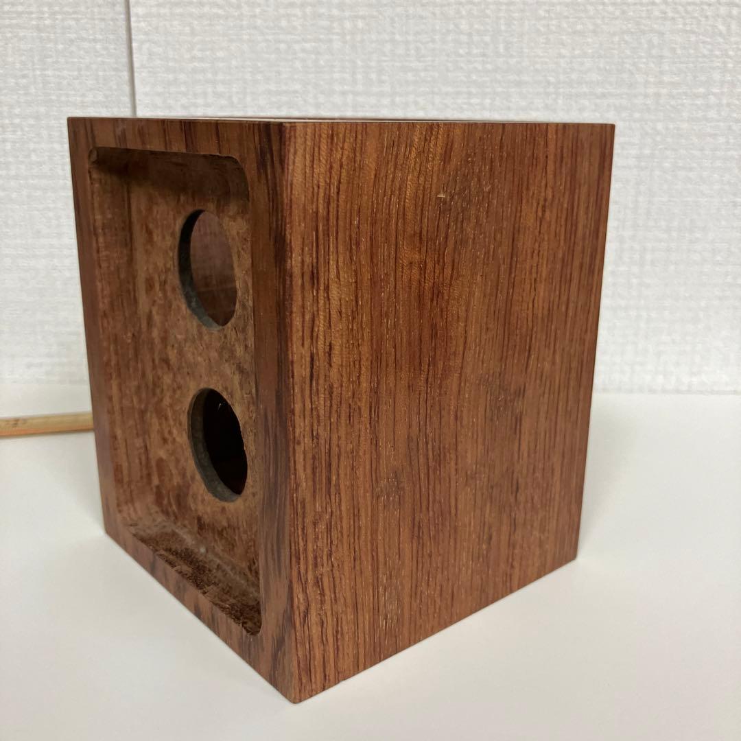 値下げ 銘木ブビンガ ペンスタンド SEIKO デジタル電波時計