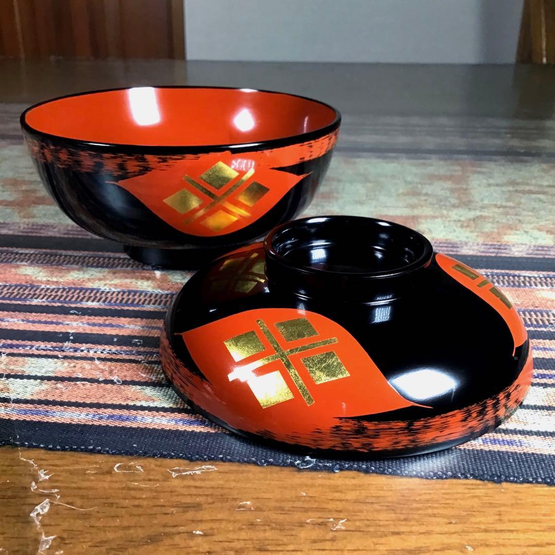 冬うー特価』 秀衡塗 丸三漆器 蓋付 お椀 5客 - メルカリ