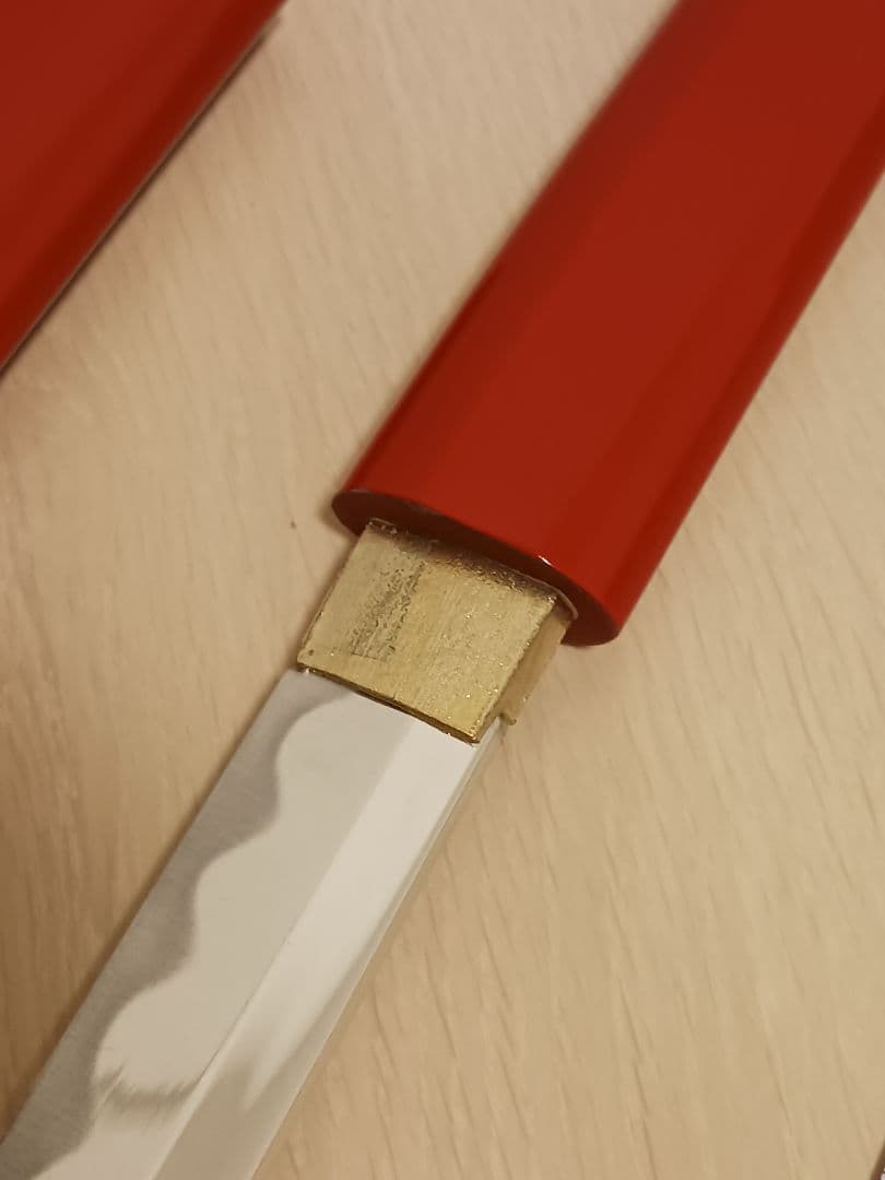 刀　かたな　剣　けん　美品　白鞘　赤色　脇差し　模造刀　模擬刀　舞踊　大衆演劇