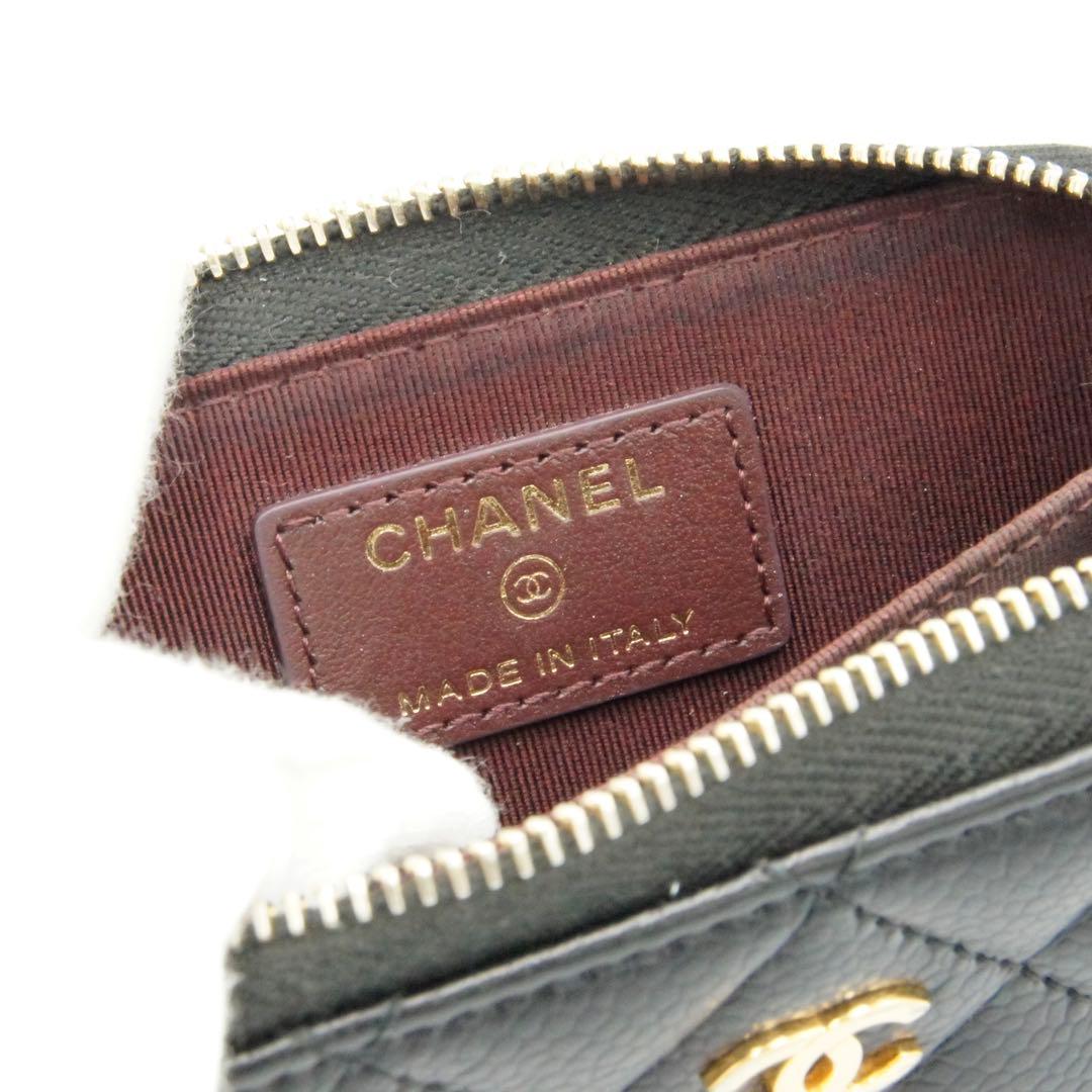 CHANEL シャネル ケース マトラッセ ブラック キャビアスキン