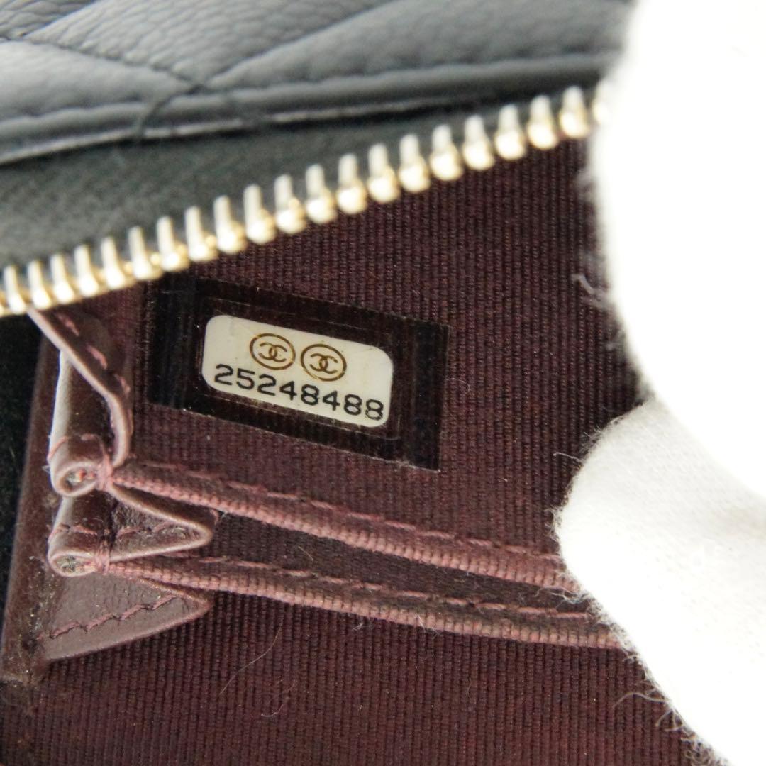 CHANEL シャネル ケース マトラッセ ブラック キャビアスキン