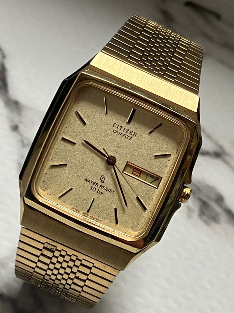 ★CITIZEN スクエア(角型)。1980年代前後製造。ヴィンテージ。動作品。