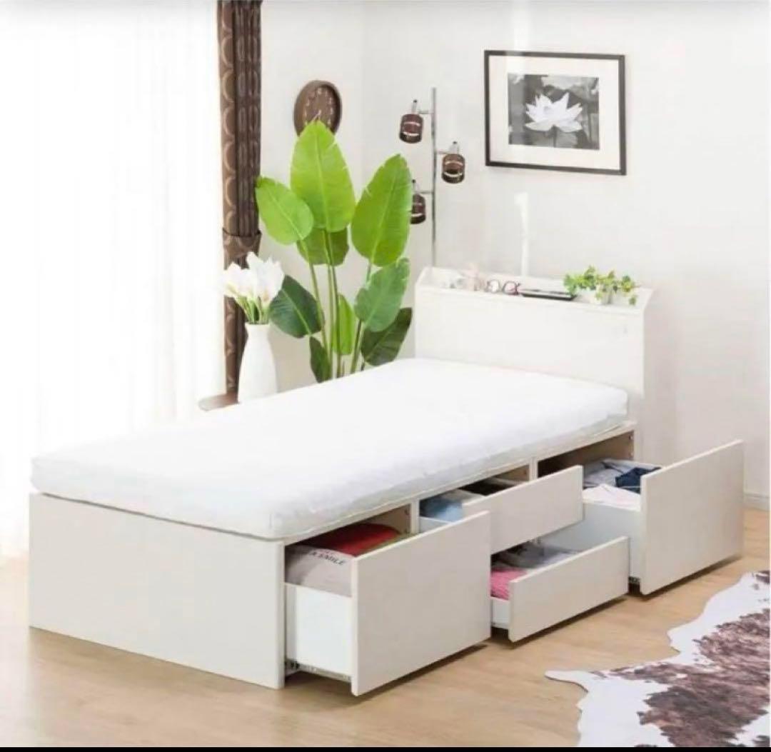 【引取り限定】ニトリ　シングルベッドフレーム(ジオ チェスト40J WW)