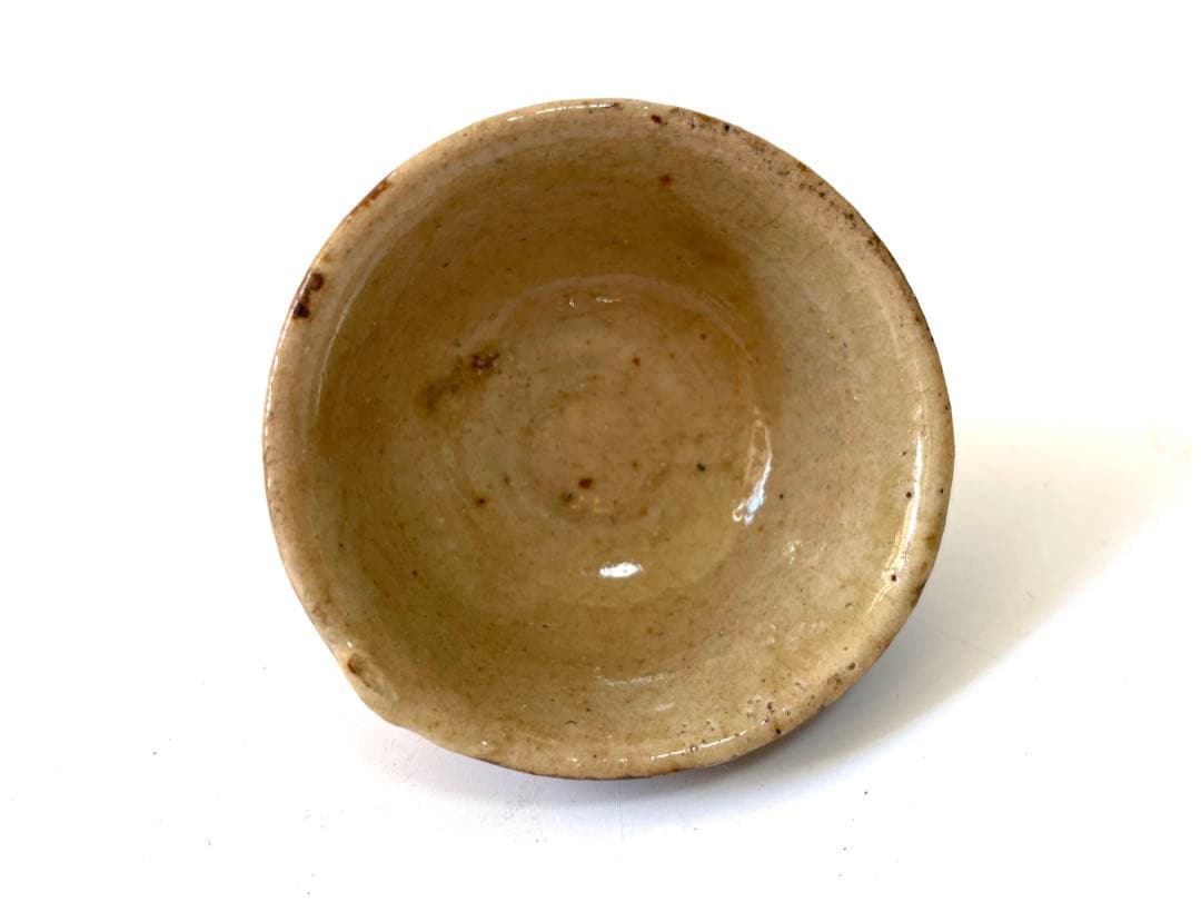 陶芸家 濱田庄司 ？ 赤絵 柿釉 鉄釉 杯 ぐい呑 酒器 箱なし 民