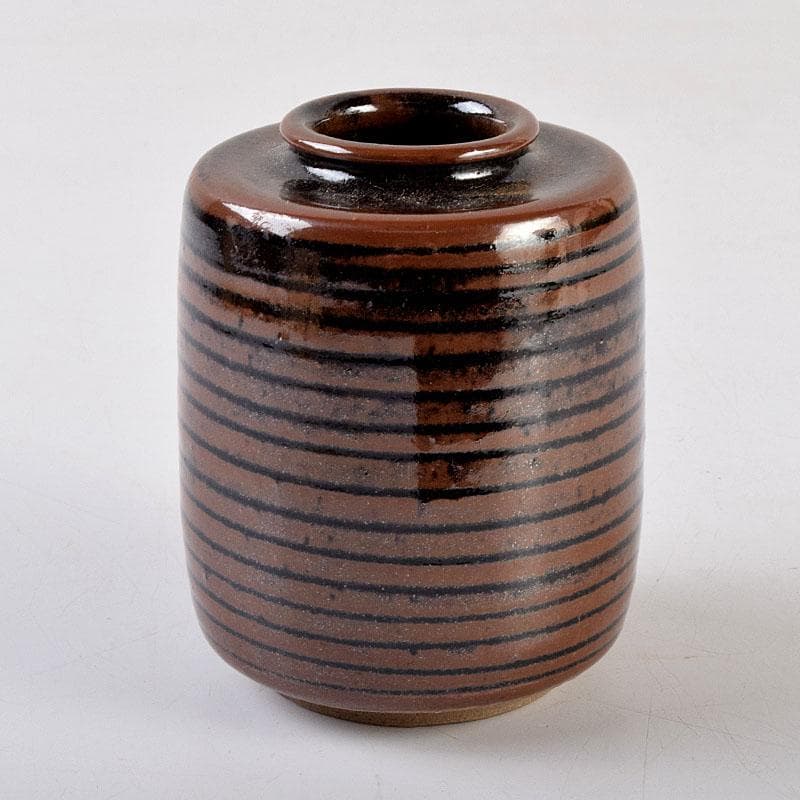 茶道具 松本鐡山作 古瀬戸 大名物 円乗坊写 茶入 仕覆付 共箱 V 8757