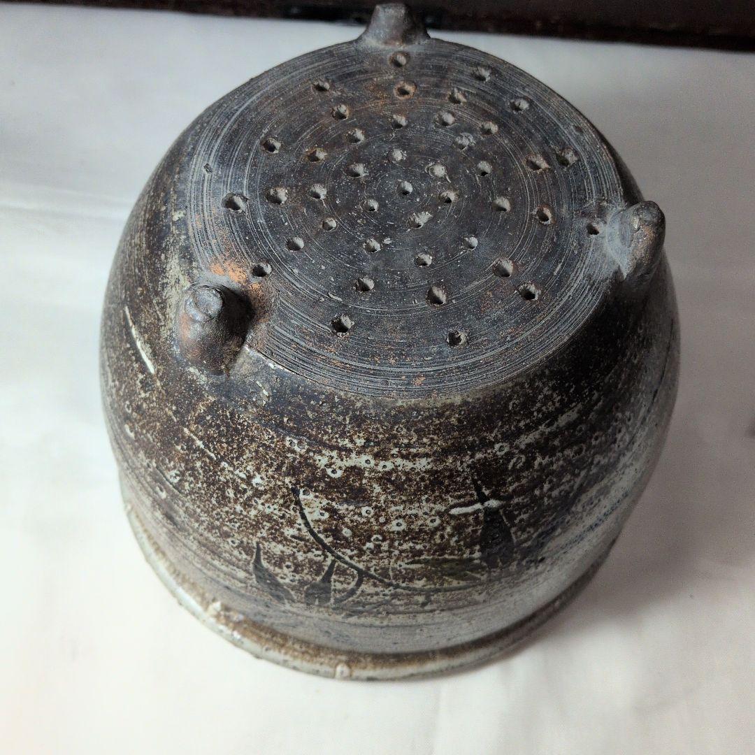 津軽の古い焼き物 悪戸焼 湯通し 紅葉の図