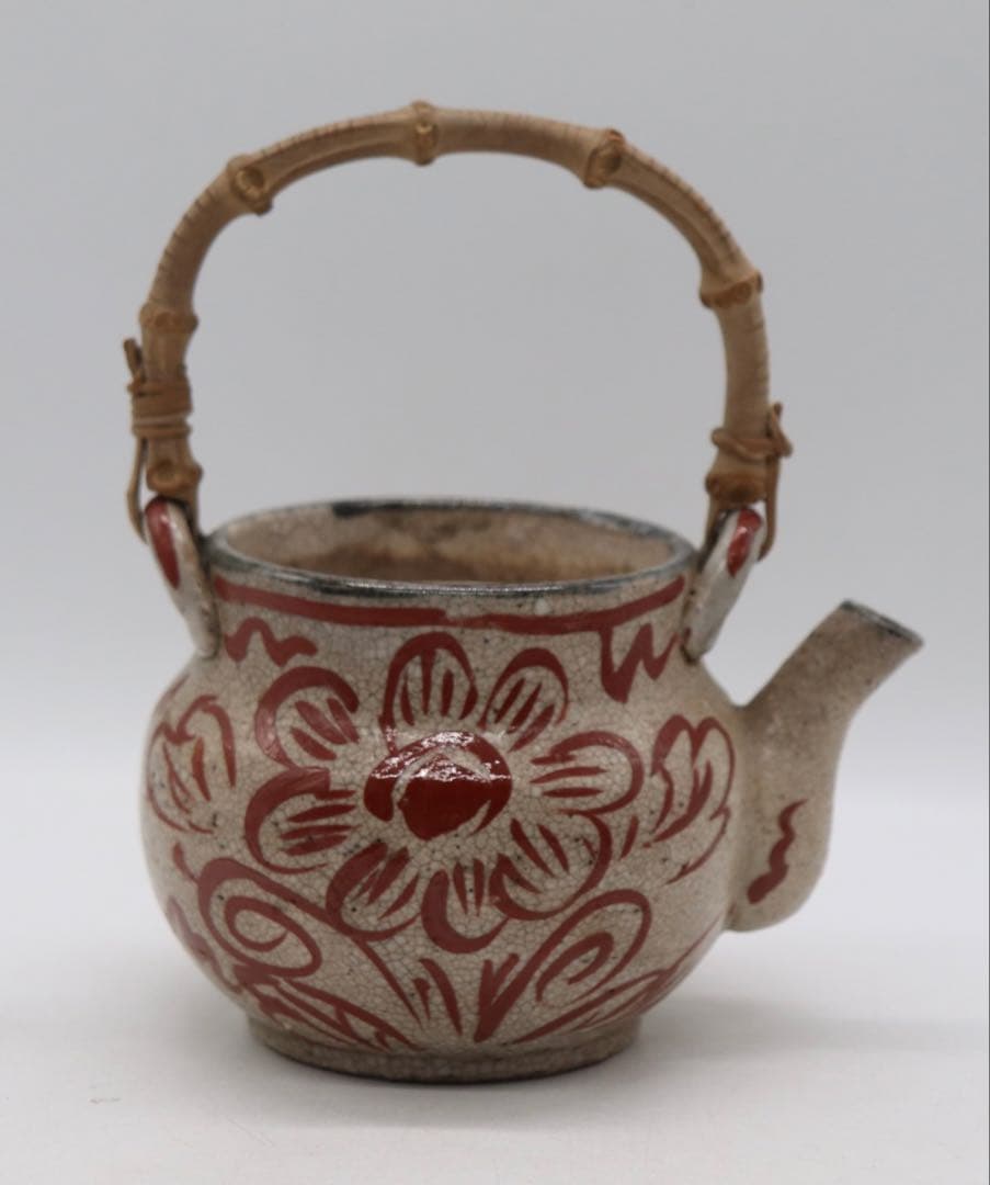 珍品　大森光彦作　鶏血釉茶器セット　茶道具　送料込み251127