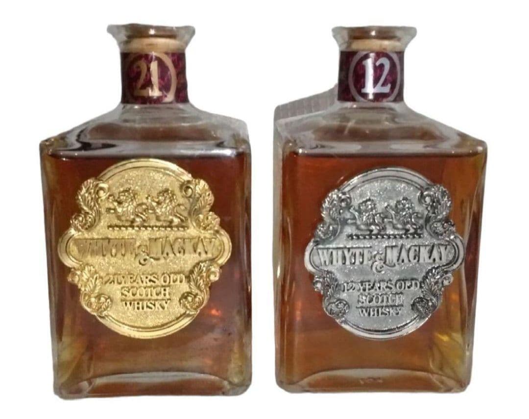 超希少 木箱 ホワイト＆マッカイ 12年 21年 375ml セット 古酒