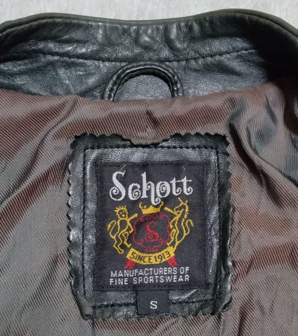 馬革】schott classic パデッド シングルライダース（S）