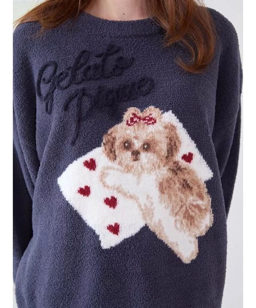 ＊新品未開封 シーズー ジャガード プルオーバー ネイビー