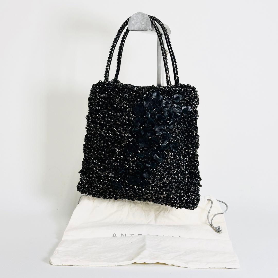 極美品】ANTEPRIMA アンテプリマ ワイヤーバッグ 黒 チャーム付き