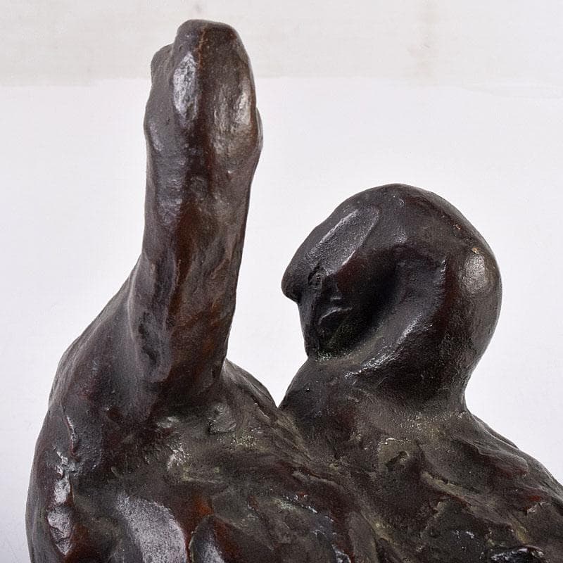 中国 古銅 家鴨 アヒル 置物 在銘 V R8930