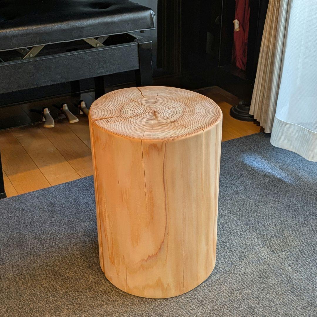 檜　切り株　丸太　椅子　スツール　 高さ約40.5㎝