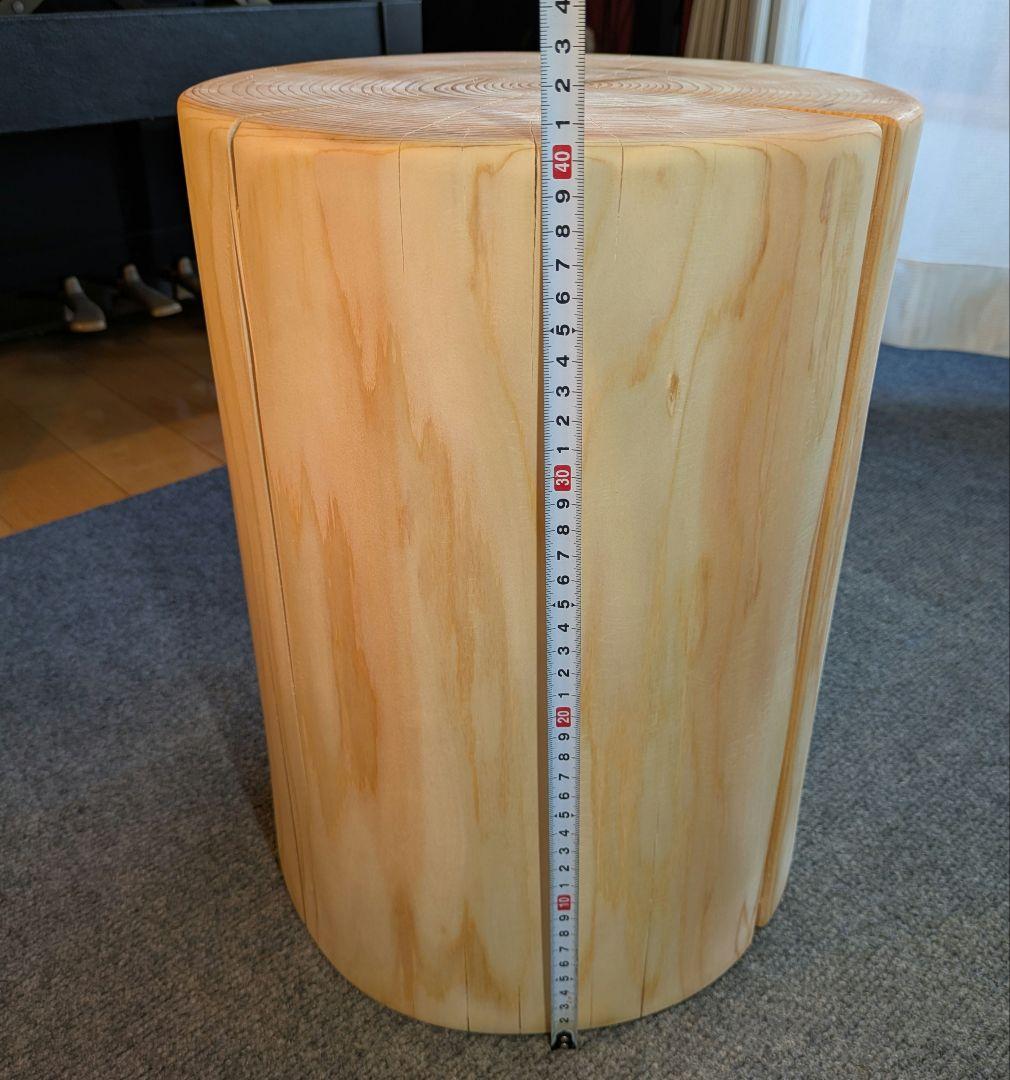 檜　切り株　丸太　椅子　スツール　 高さ約40.5㎝