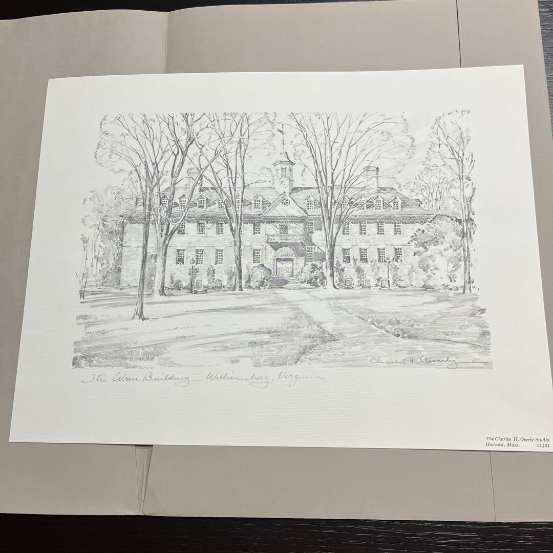 絵画 Four Sketches of Colonial Williamsburg