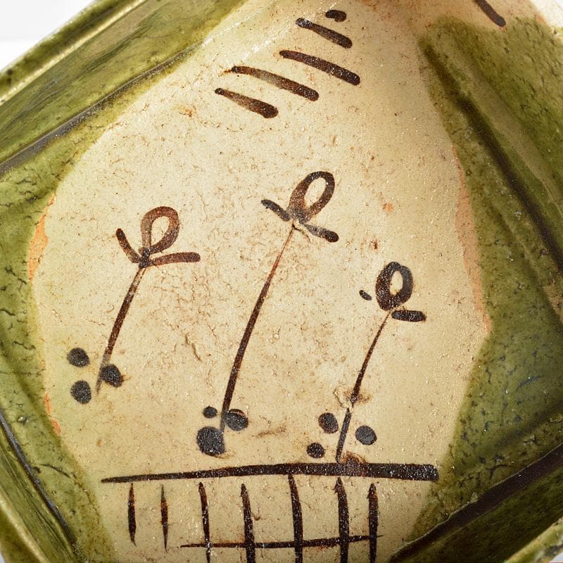 北大路魯山人作　織部焼　向付　共箱　D　R5335