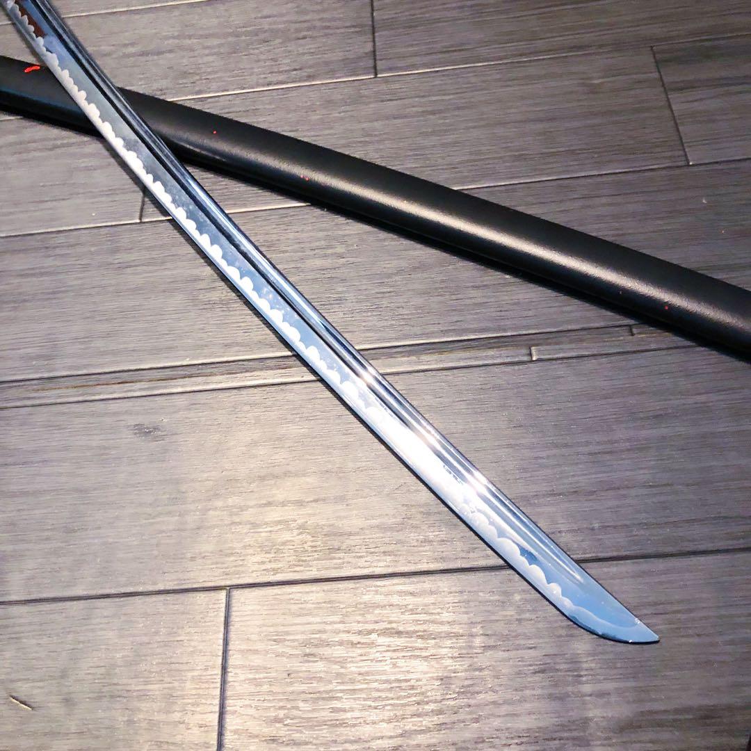 高級模造刀　居合刀　樋入り刀身　緑拵え　太刀　本格模造刀