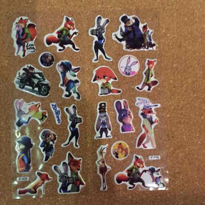 ズートピア3Dシール 6シートセット【新品・送料無料】