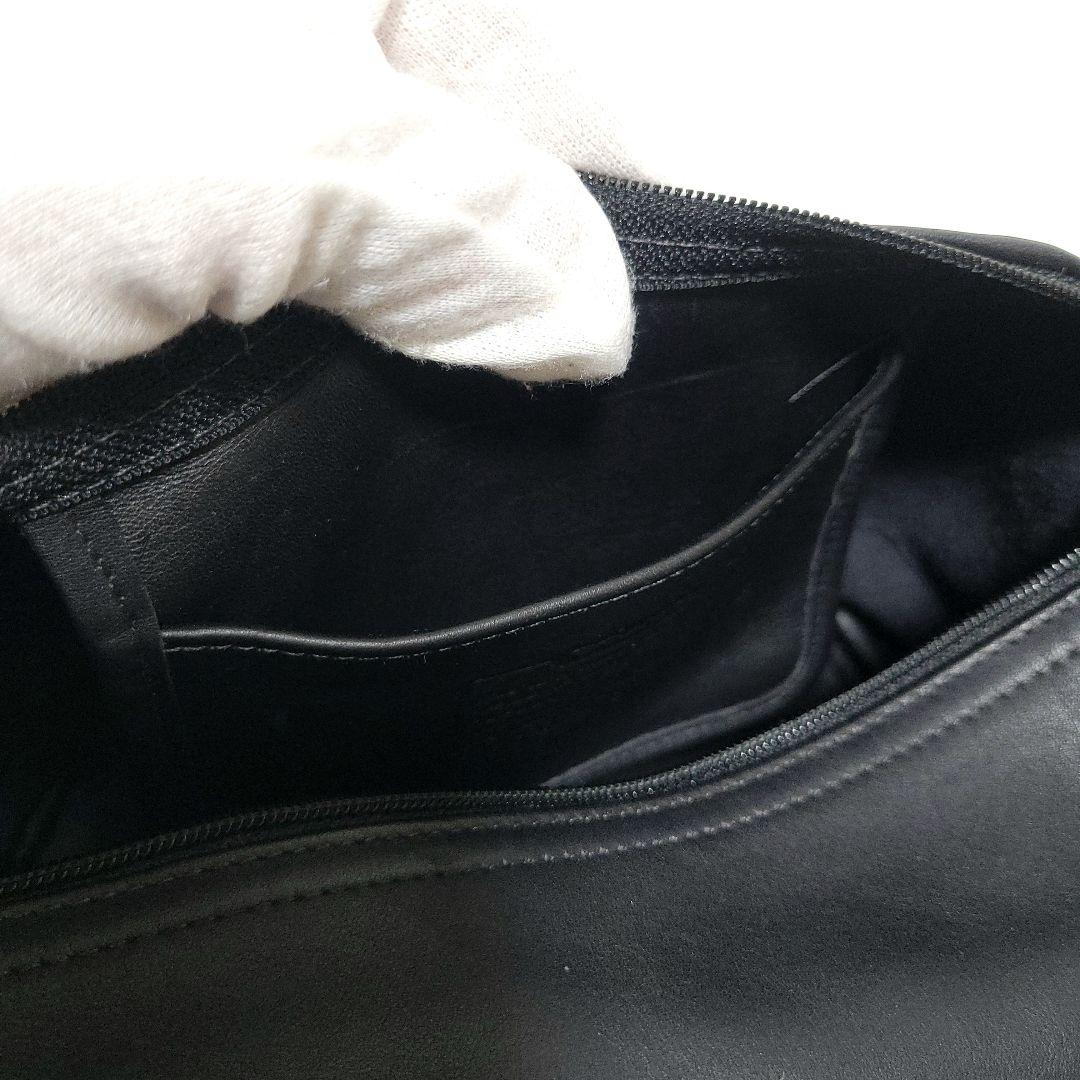【美品】OLD COACH　ハンドバッグ レザー ポーチ チャーム 黒 4145