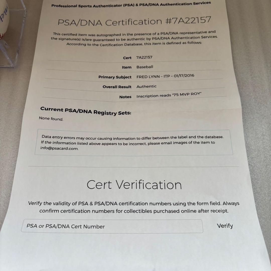 希少】イチロー＆フレッドリン MLB史上 新人王＆MVP同時受賞者 直筆サイン