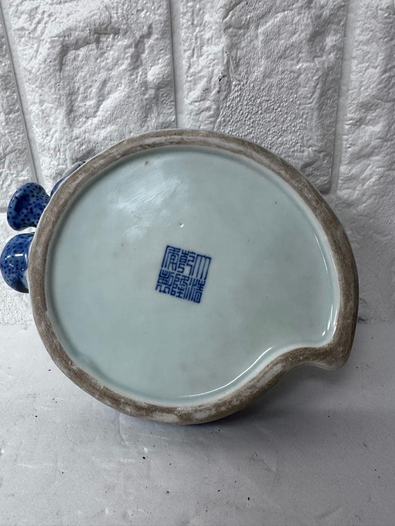 染付 硯 大清乾隆年製 在銘 中国古玩 書道具 - メルカリ