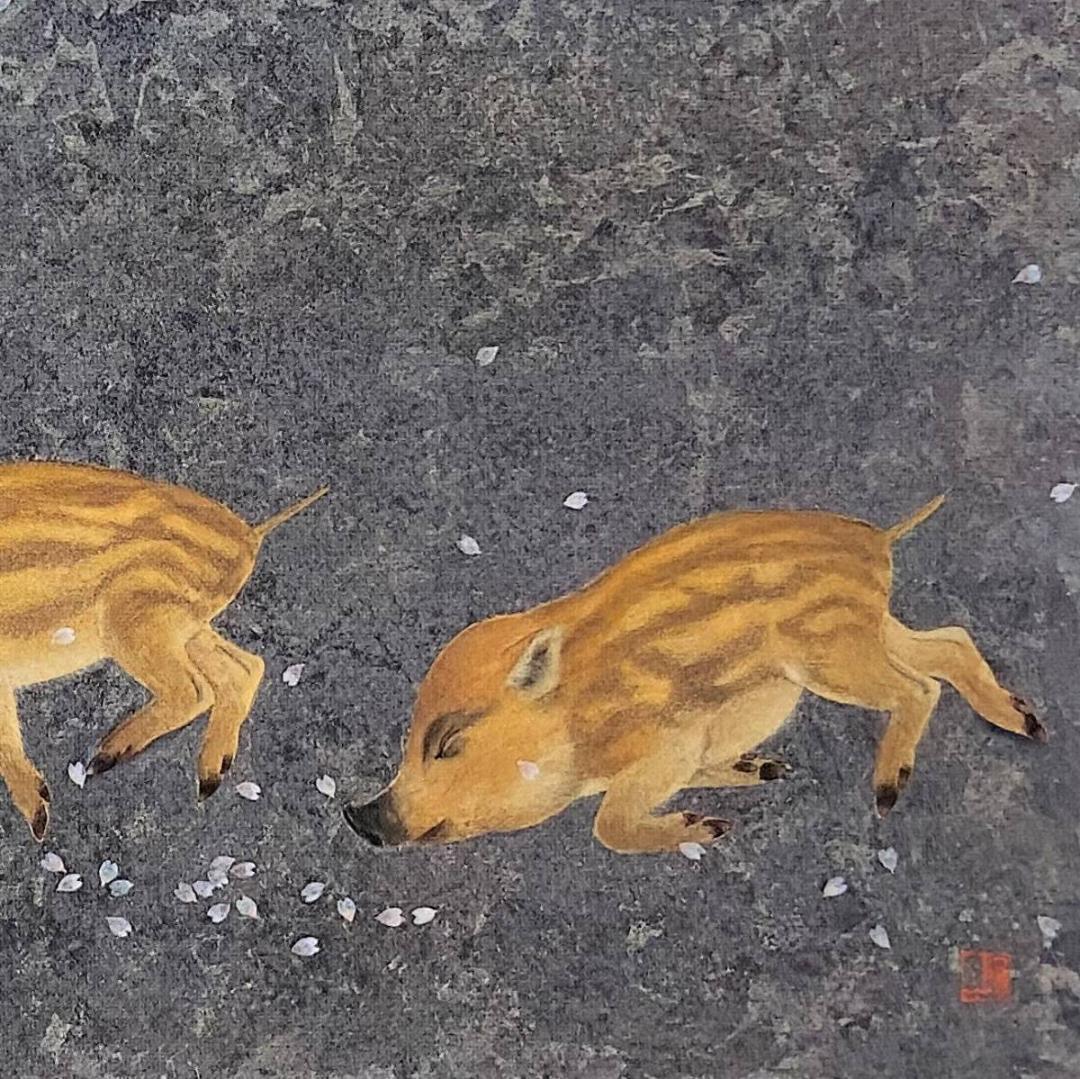 西野陽一、【花降る径】、希少な額装用画集より、新品額装付、状態良好