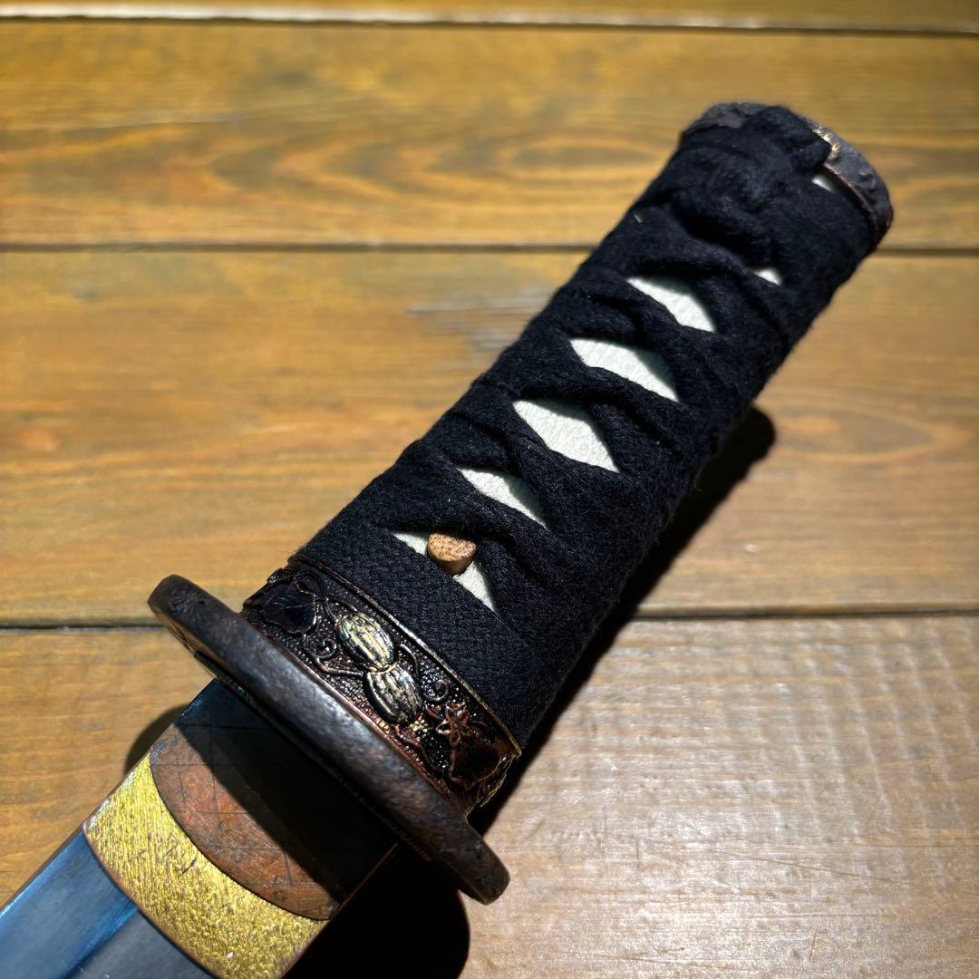 日本刀残欠クラフトナイフNo.77 播磨大掾藤原重高 茎 裏銘有り