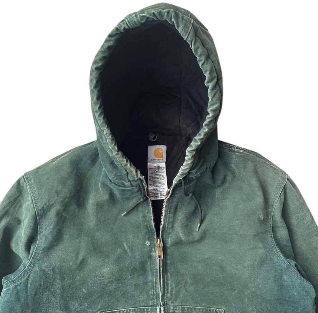 希少00s CARHARTT カーハート アクティブジャケット グリーンフェード