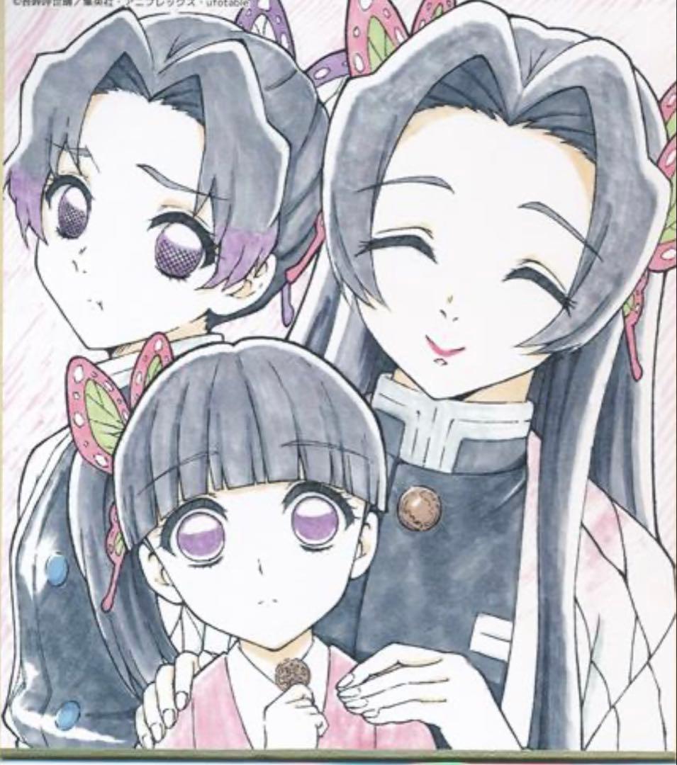 鬼滅の刃　複製ミニ色紙　義勇　しのぶ　カナヲ　カナエ　6枚