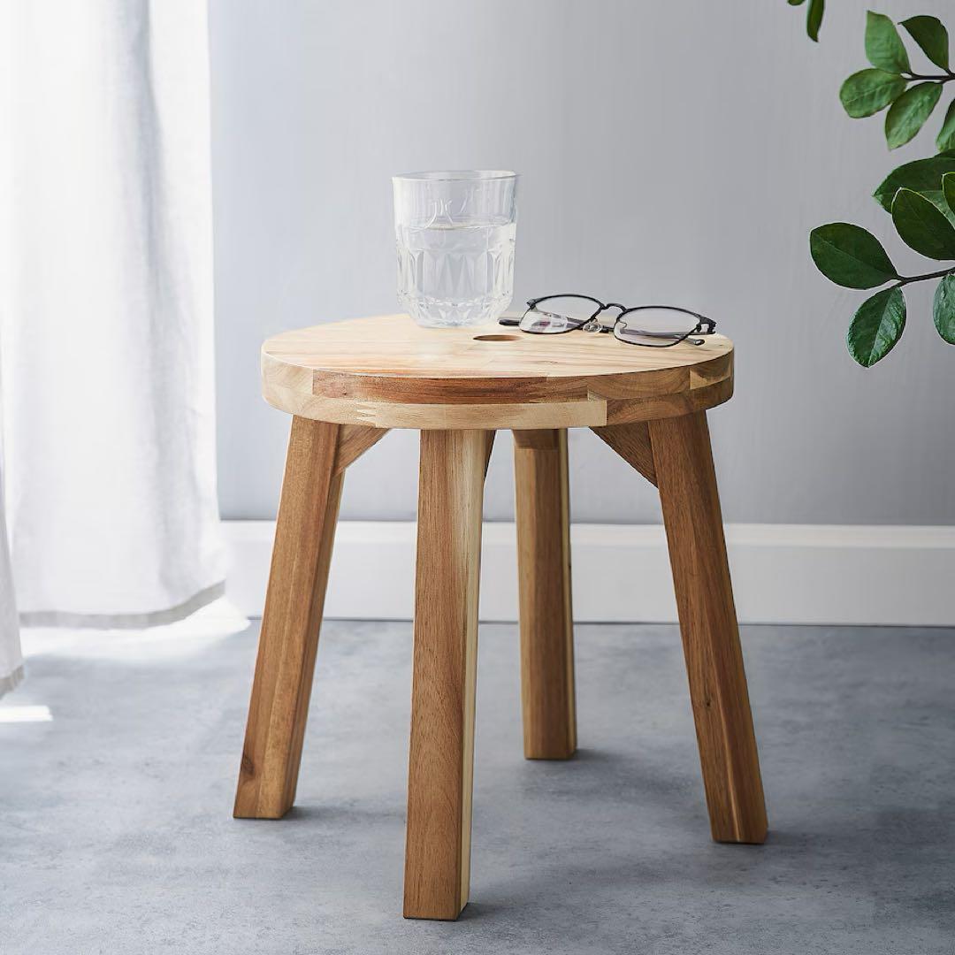 完売品　IKEA イケア　スコグスタ スツール　アカシア材　無垢材 2台セット