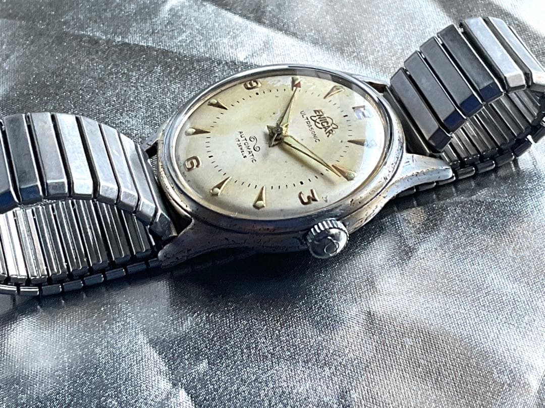 ★激貴重❣️世界初の両側回転式自動巻BIDYNATOR搭載❣️OLD.ENICAR❣️