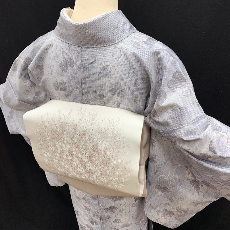 503mt59○都喜ヱ門 本場白大島紬 朝露の輝き 太陽印 銀ラベル 証紙付