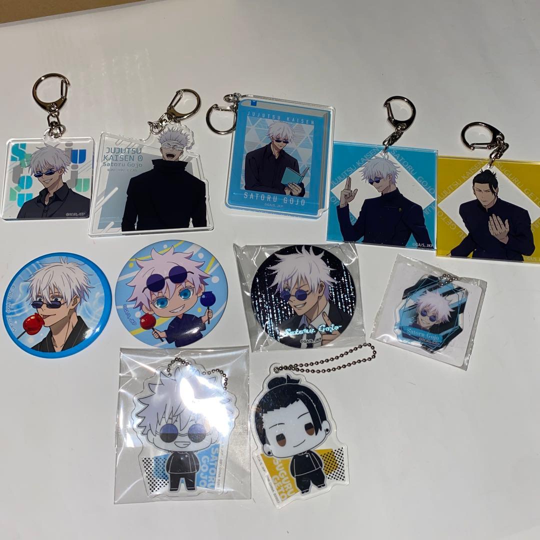 呪術廻戦 缶バッジ アクリルキーホルダー五条悟 夏油傑 ランダム