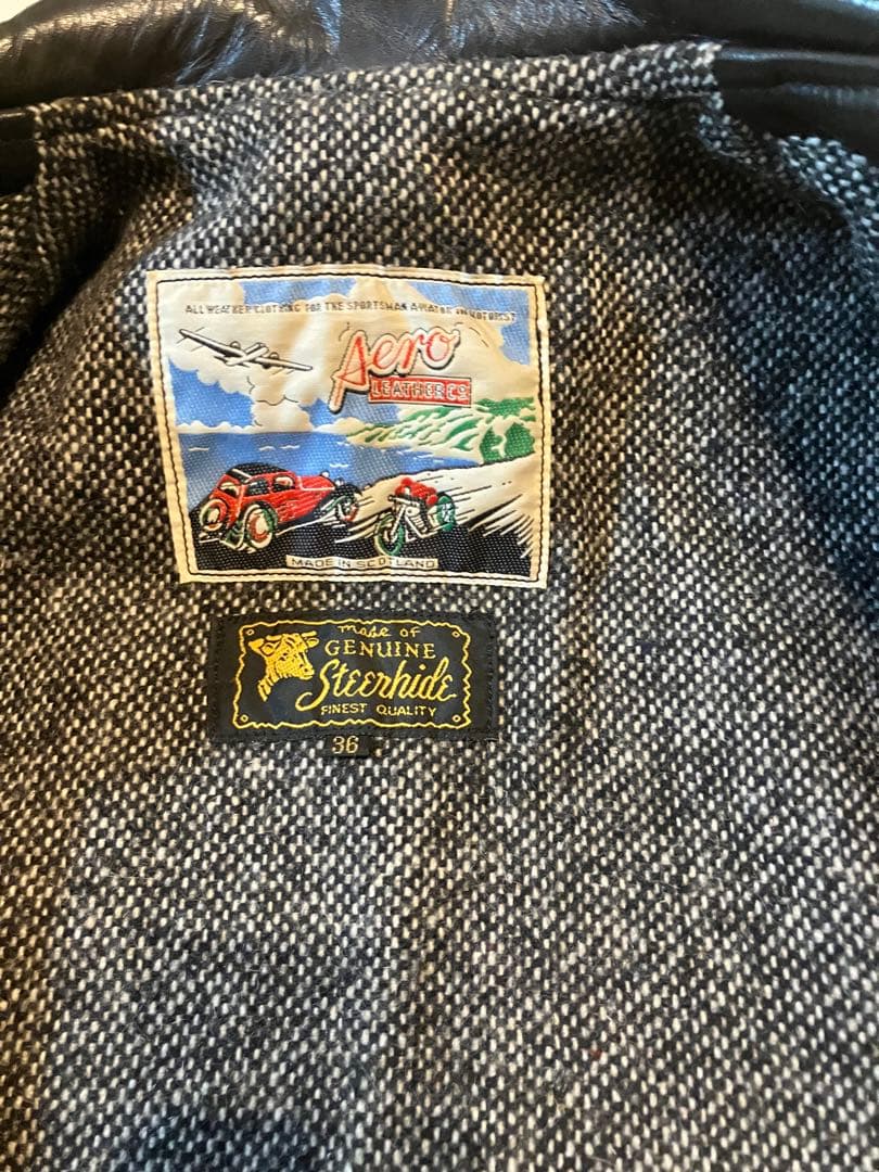 エアロレザー ハーフベルテッド 革ジャン レザージャケット タロン