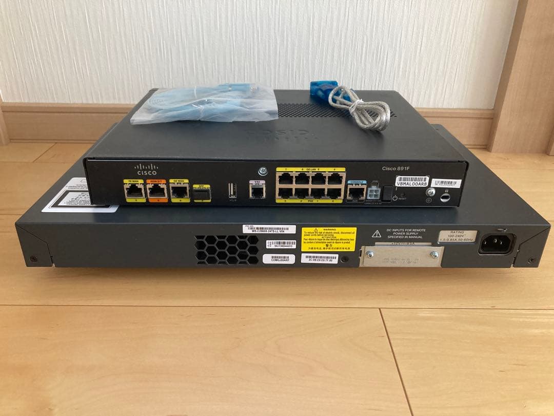CCNA、CCNP】静音セット 4台セットCisco 891FJ、2960