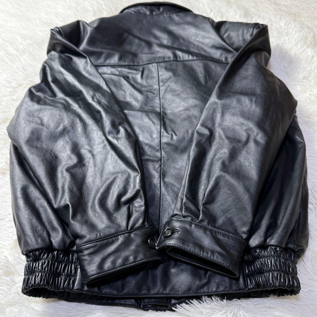 美品】90s A-2 ラムレザー フライトジャケット M 短丈 ブラック - メルカリ