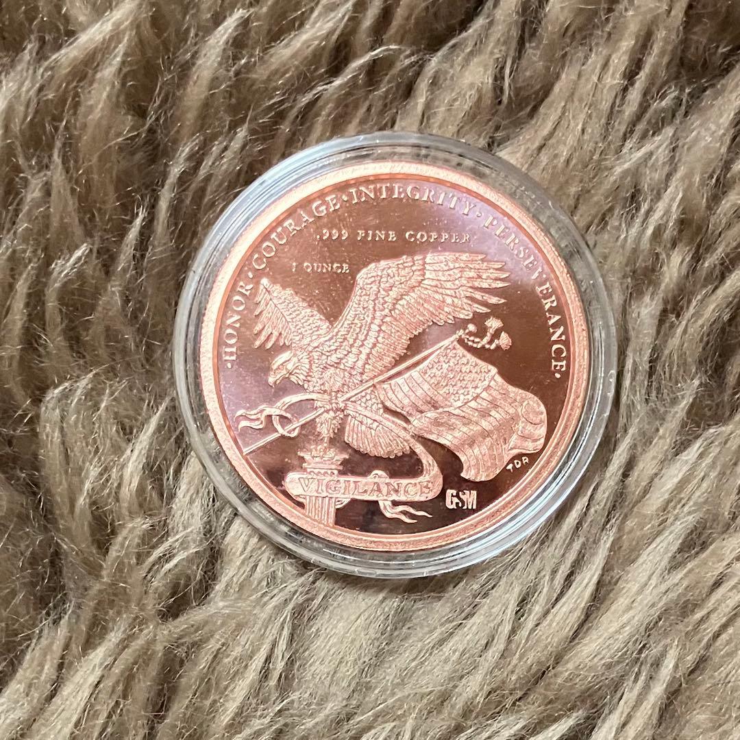 トランプ 第45代第47代大統領記念 1オンス カラー 銅メダル 限定