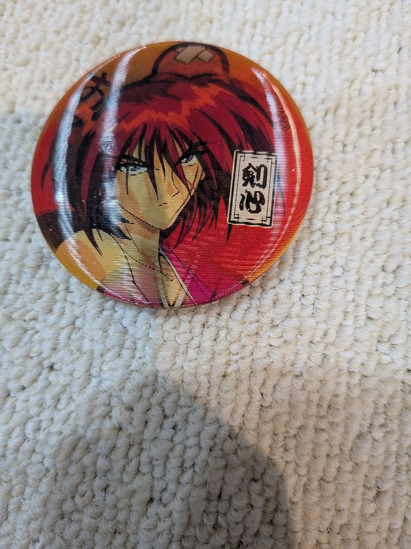 るろうに剣心 緋村剣心 3D缶バッジ 激レア 希少