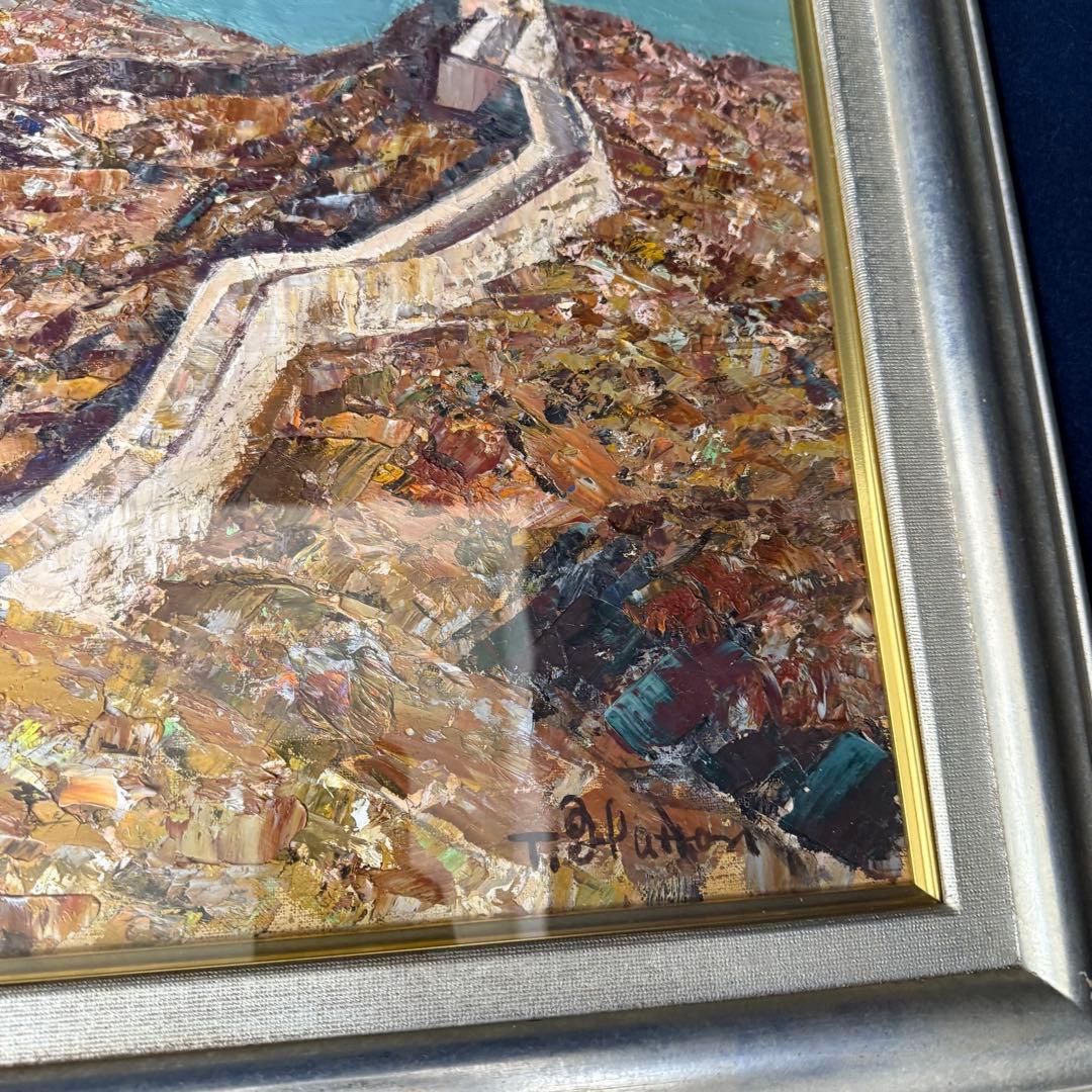 絵画 服部保 長城 油彩 油絵 風景画 F8 定価37万円