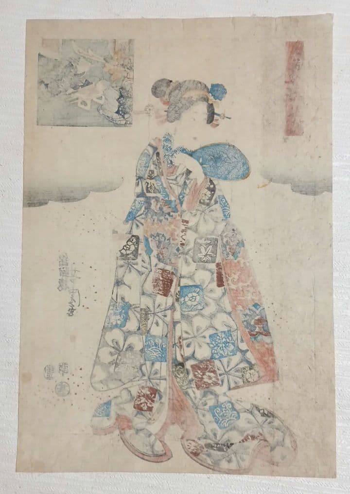 浮世絵、五郎句之内皐月、錦朝樓芳虎画（歌川芳虎)安政
