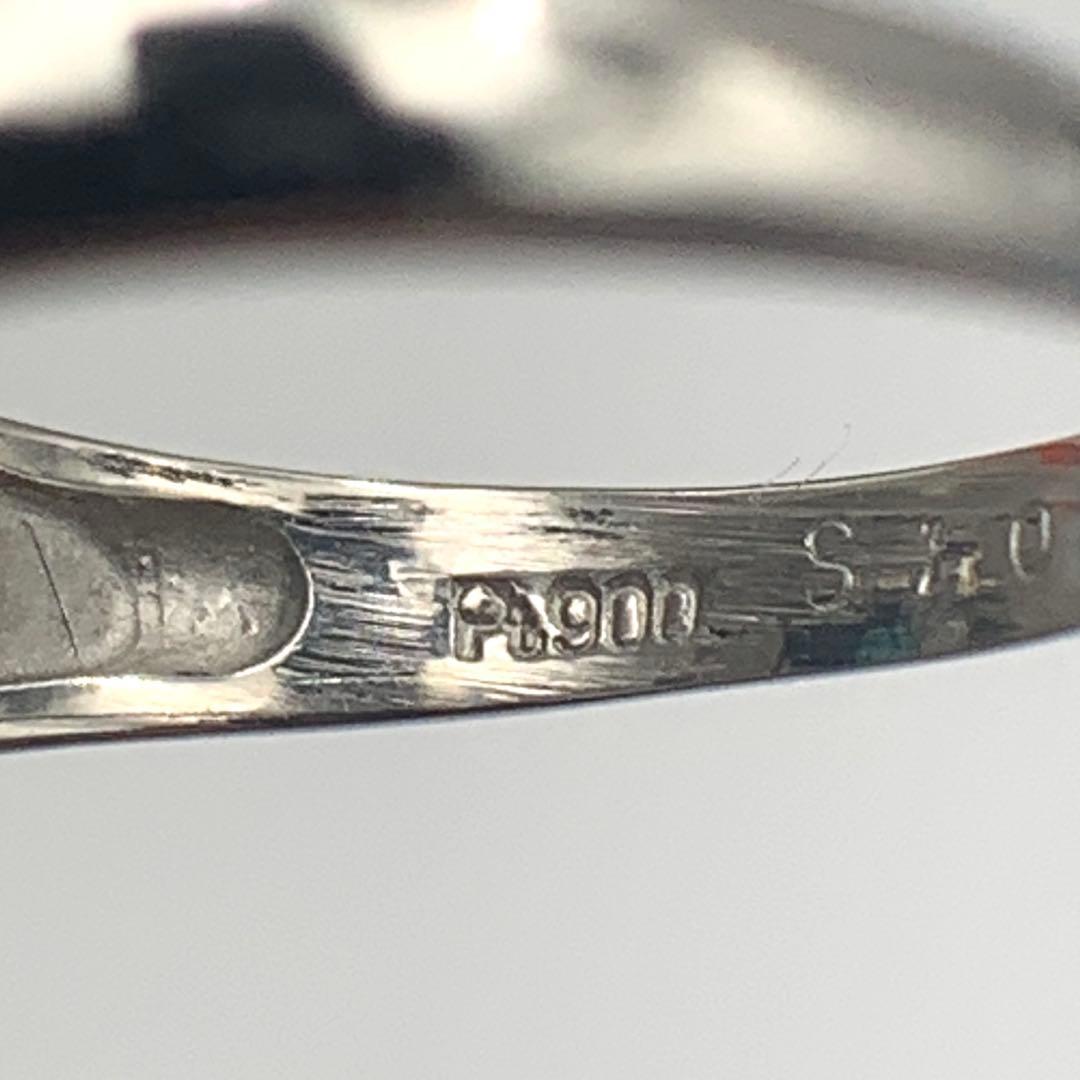 天然サファイアダイアリング 1.01ct/0.20ct PT900 10号