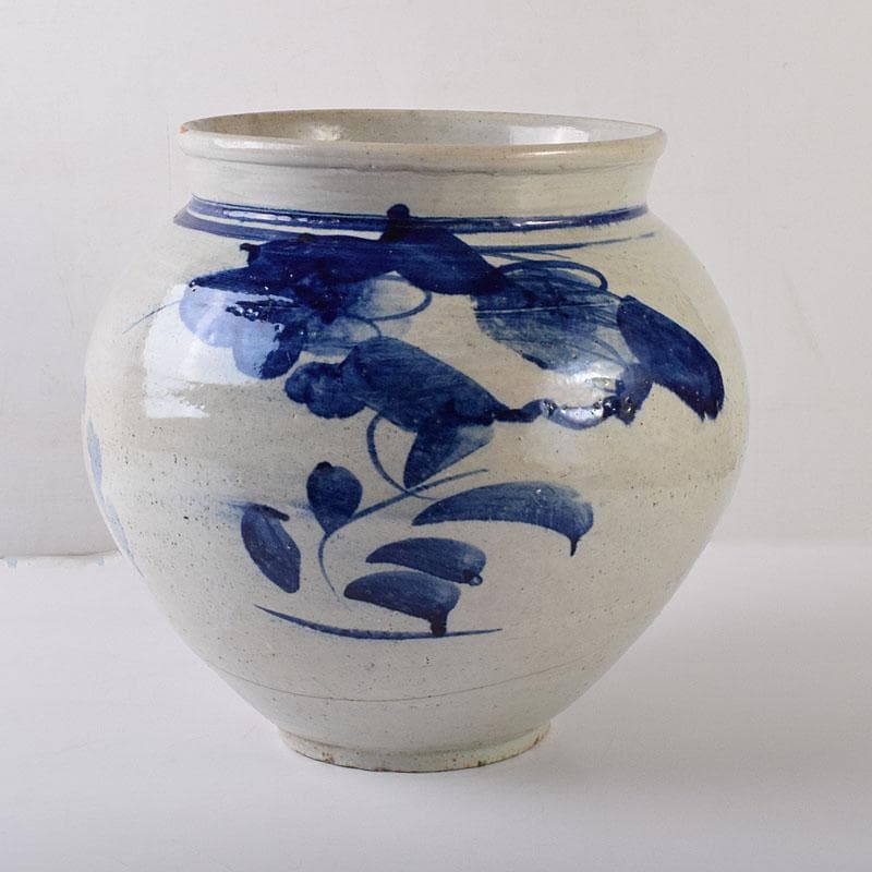 朝鮮美術 李朝 高麗白磁 染付 花文 壺 V R7906C - メルカリ