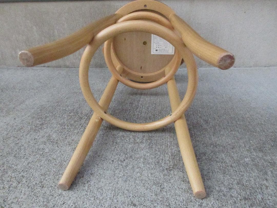 ★秋田木工アキモク曲木ベントウッドチェア2091-U/カウンターチェア