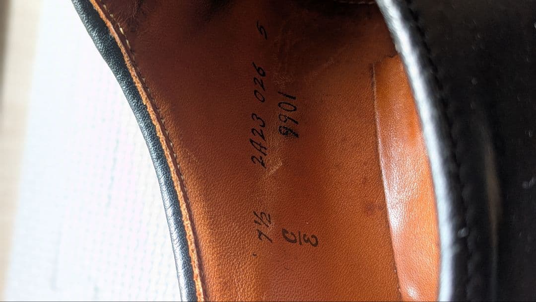 な*ん様 オールデン　Alden コードバンプレーントゥ　9901　ブラック　7